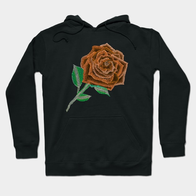 Rose - Orange Hoodie by Amy Diener